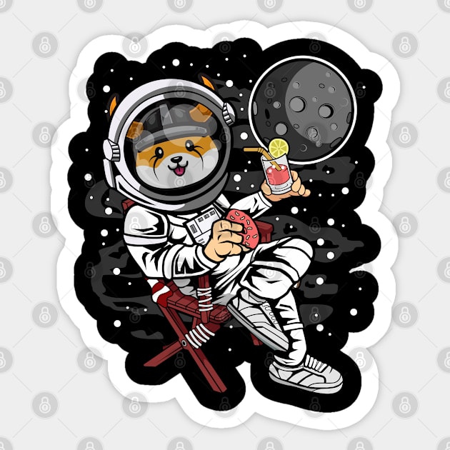Retirement Plan Astronaut Floki Inu Coin To The Moon Floki Army Crypto Token Cryptocurrency Blockchain Wallet Birthday Gift For Men Women Kids Sticker by Thingking About